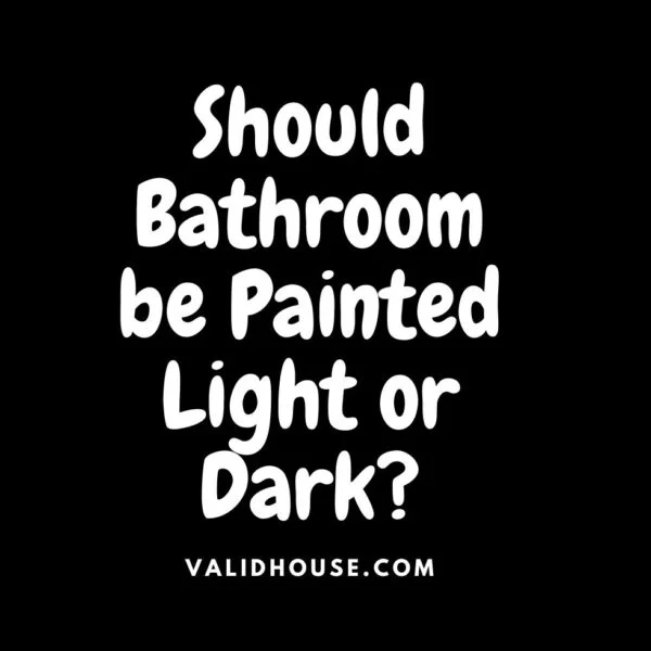 Should Bathroom be Painted Light or Dark